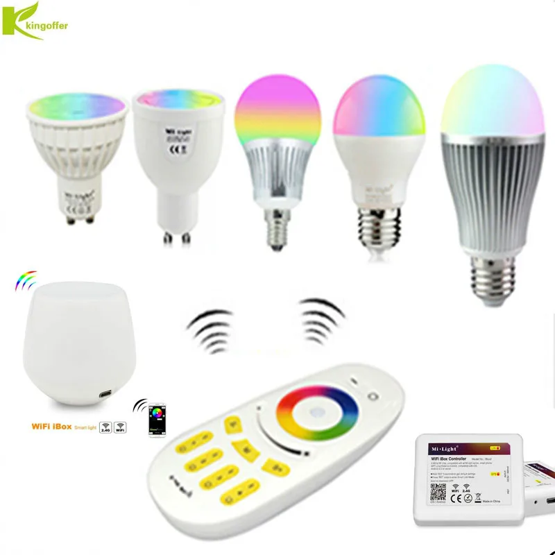 Milight 2 4G пульт дистанционного управления Светодиодная лампа MR16 GU10 E14 E27 умная