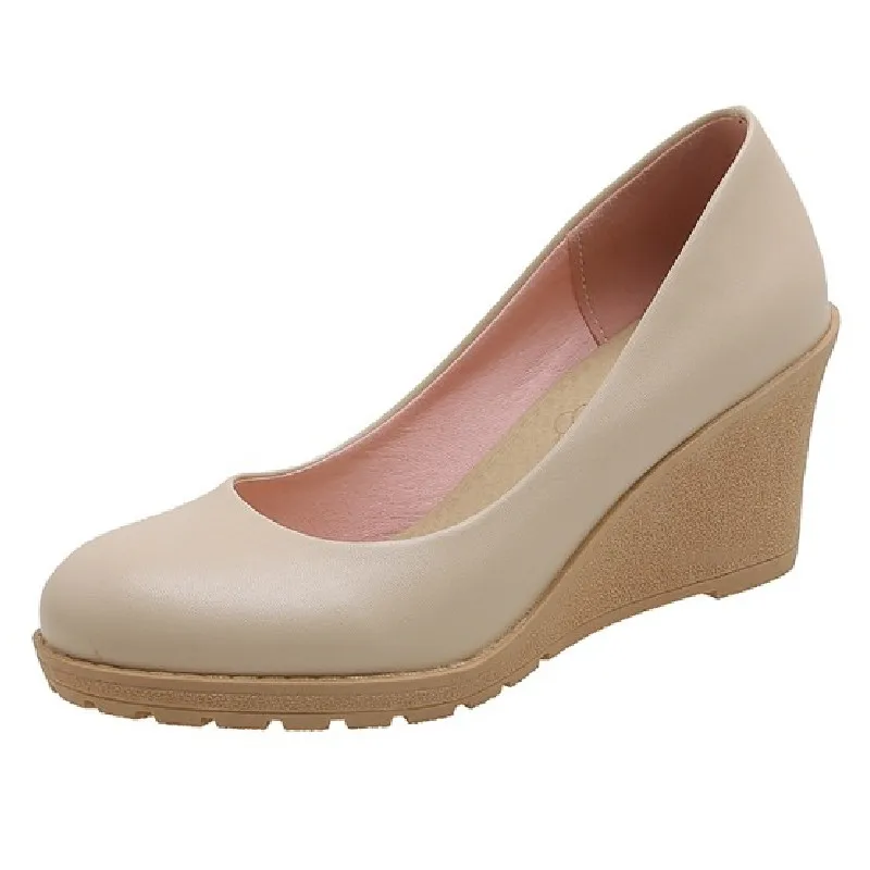 Fanyuan Wedge Women's Shoes Spring Autumn wedges platform shoes for women heel Slip On Round Toe Casual Shoes Pumps Size 34-43
Fanyuan Wedge Women's Shoes Spring Autumn wedges platform shoes for women heel Slip On Round Toe Casual Shoes Pumps Size 34-43