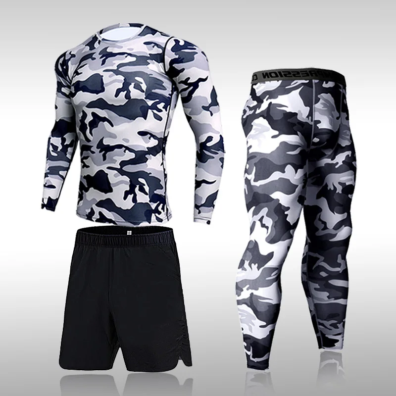 Quick Dry Camouflage Men's Running Sets Compression Sports Suits Skinny Tights Clothes Gym Rashguard Fitness Sportswear Men 2021
Quick Dry Camouflage Men's Running Sets Compression Sports Suits Skinny Tights Clothes Gym Rashguard Fitness Sportswear Men 2021
