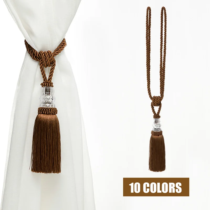 1Pc New Crystal Beaded Tassel Curtain Tieback Decorative Curtain Tie Home Decor Cord for Curtains Buckle Rope Room Accessories
1Pc New Crystal Beaded Tassel Curtain Tieback Decorative Curtain Tie Home Decor Cord for Curtains Buckle Rope Room Accessories