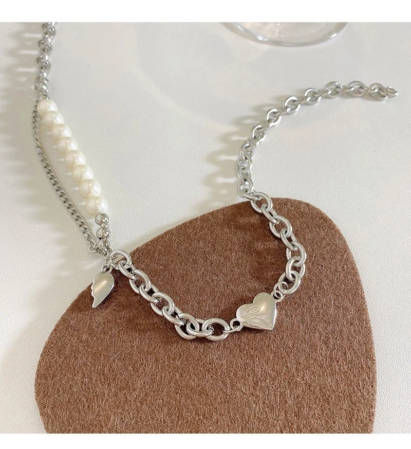 Origin Summer Hiphop Stainless Steel Love Heart Chunky Chain Pendant Necklace for Women Simulation Pearl Beaded Necklace Jewelry
Origin Summer Hiphop Stainless Steel Love Heart Chunky Chain Pendant Necklace for Women Simulation Pearl Beaded Necklace Jewelry