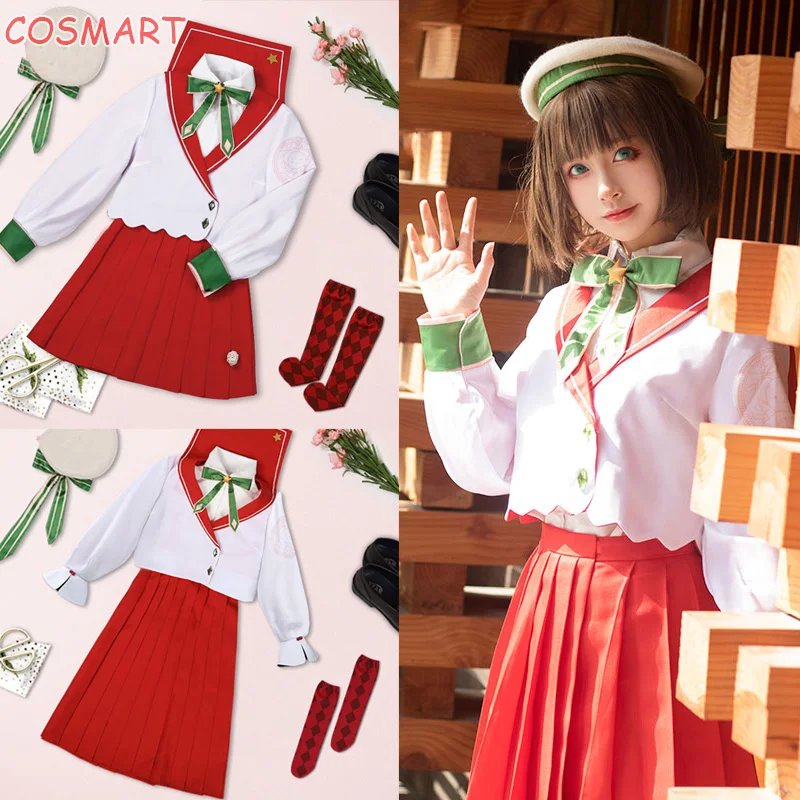 

Аниме карточка каптор Сакура Daidouji Tomoyo косплей костюм Рождество милая форма JK платье Хэллоуин вечеринка наряд для женщин девочки