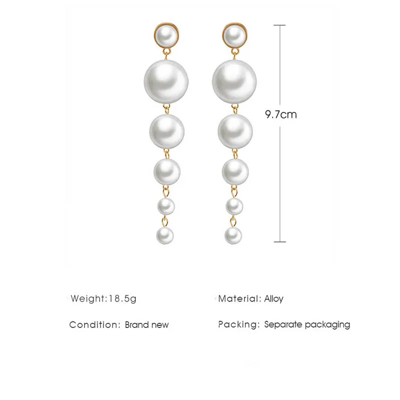 New Fashion Exaggerated Elegant Style Pearl Chain Earrings For Women Pendant Earring For Female Jewelry Accessories Gift
New Fashion Exaggerated Elegant Style Pearl Chain Earrings For Women Pendant Earring For Female Jewelry Accessories Gift