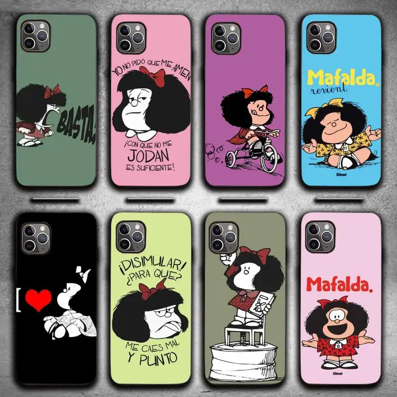 mafalda Phone Case for iPhone 7 8 11 12 Pro X XS XR Samsung A S 10 20 30 51 Plus pro Max mobile bags
mafalda Phone Case for iPhone 7 8 11 12 Pro X XS XR Samsung A S 10 20 30 51 Plus pro Max mobile bags
