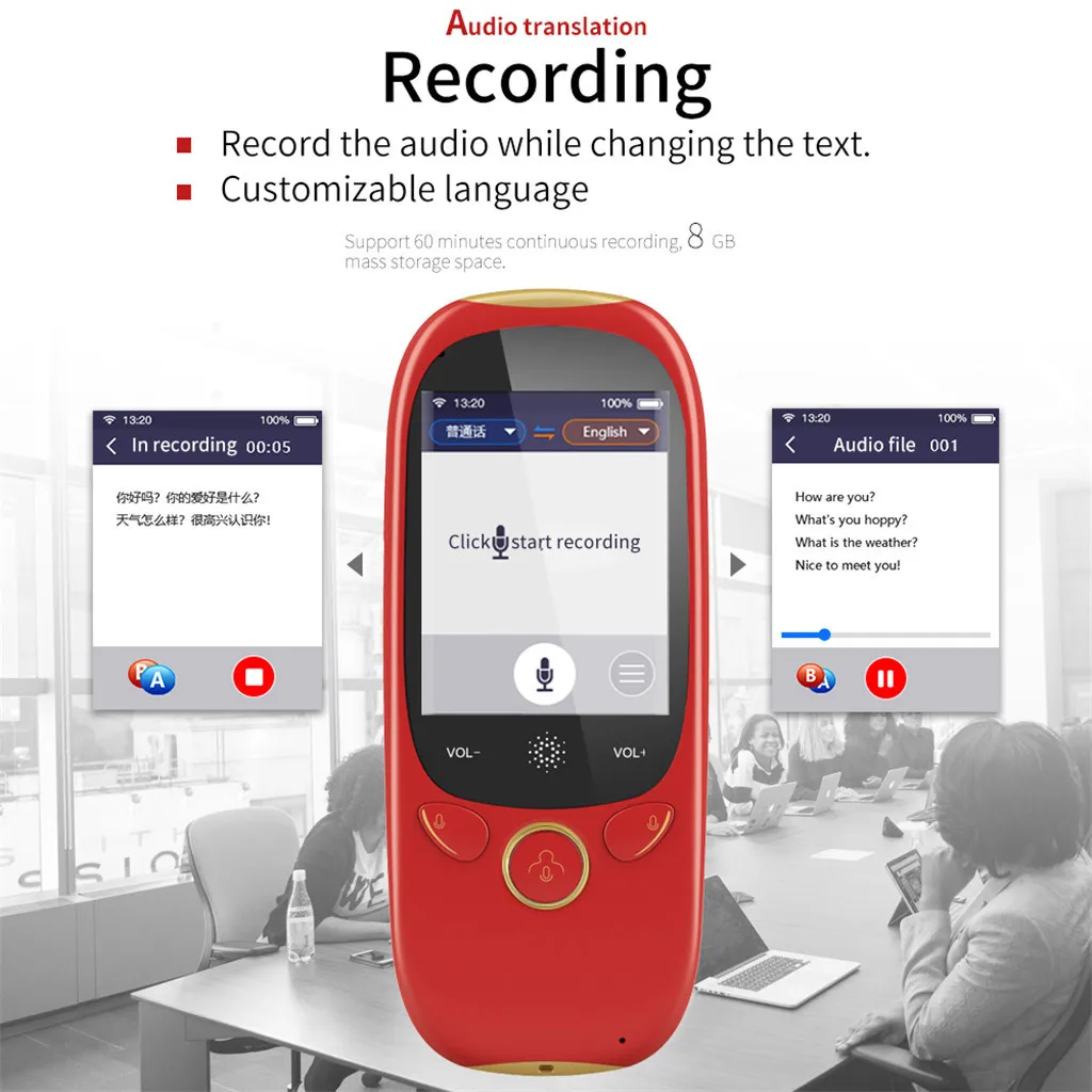 Ymesy New K1 Intelligent Voice Translator Abroad Translation Artifact Supports 45 Kinds of Online Language Mutual Translation
Ymesy New K1 Intelligent Voice Translator Abroad Translation Artifact Supports 45 Kinds of Online Language Mutual Translation