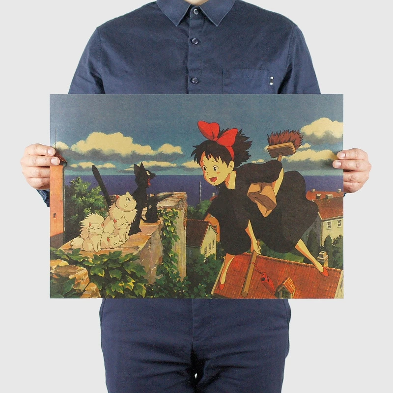 Hayao Miyazaki Anime Movie Poster Kraft Paper Character Collection Retro Poster Decoration Painting Art Wall Stickers Home Decor
Hayao Miyazaki Anime Movie Poster Kraft Paper Character Collection Retro Poster Decoration Painting Art Wall Stickers Home Decor