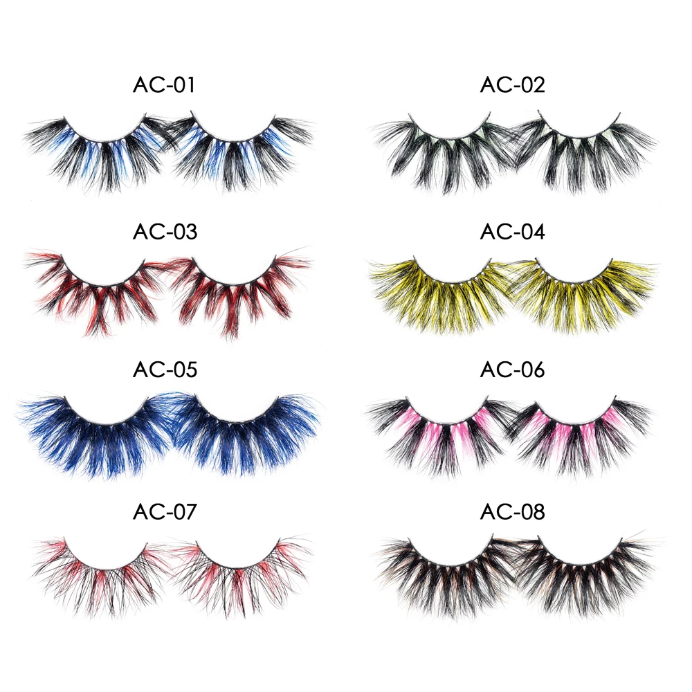 Hot Sale 25mm Long Luxury Mink Colored Eyelashes Bulk Makeup Thick Fluffy Fake Lash Extension Colorful Soft Lashes Wholesale
Hot Sale 25mm Long Luxury Mink Colored Eyelashes Bulk Makeup Thick Fluffy Fake Lash Extension Colorful Soft Lashes Wholesale
