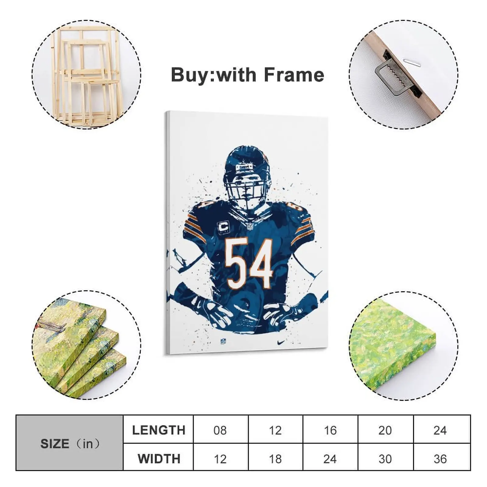 Decor 54 Brian Urlacher Print Painting Canvas Hang A Picture for Living Room Wall Room Posters With Frame Modern Home
Decor 54 Brian Urlacher Print Painting Canvas Hang A Picture for Living Room Wall Room Posters With Frame Modern Home