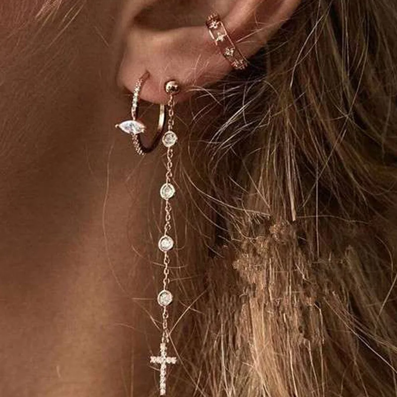 Gold 3PC/SET Crystal C-Shaped Ear Post Cuff Clip On Earrings Fake Cartilage Earring Clip Earring Women Girls No Pierced Earrings
Gold 3PC/SET Crystal C-Shaped Ear Post Cuff Clip On Earrings Fake Cartilage Earring Clip Earring Women Girls No Pierced Earrings