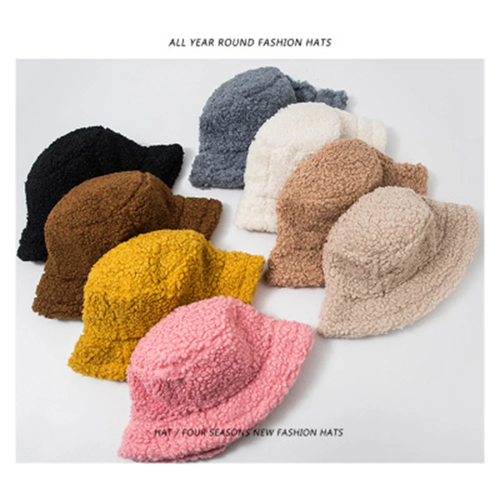 Winter Bucket Hat Women Hat Solid Color Faux Lambswool Soft Warm Fishing Cap Sun Bucket Hat Breathable Sun Protection Hat Women
Winter Bucket Hat Women Hat Solid Color Faux Lambswool Soft Warm Fishing Cap Sun Bucket Hat Breathable Sun Protection Hat Women