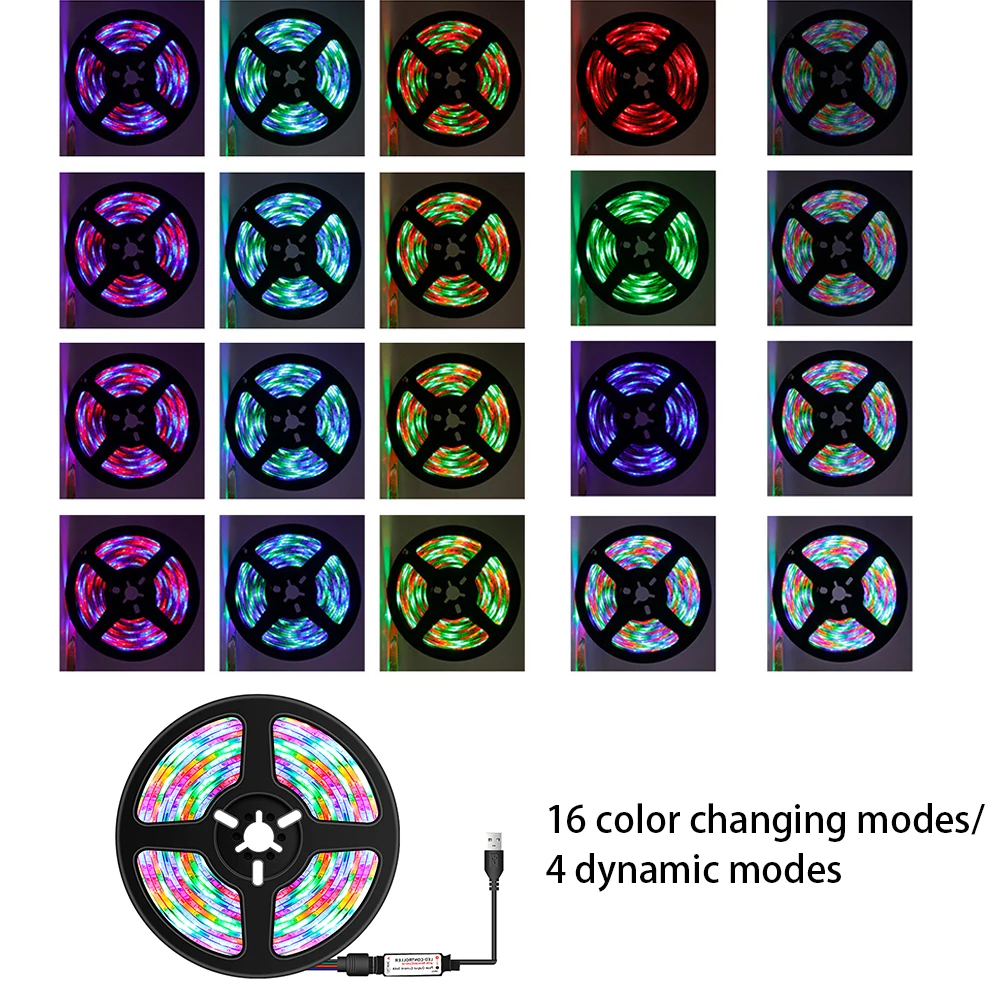 LED Strip Light 5M RGB 2835 SMD Colour Changing With Remote Control Waterproof For Bedroom TV Party DIY Decoration Tape Diode
LED Strip Light 5M RGB 2835 SMD Colour Changing With Remote Control Waterproof For Bedroom TV Party DIY Decoration Tape Diode