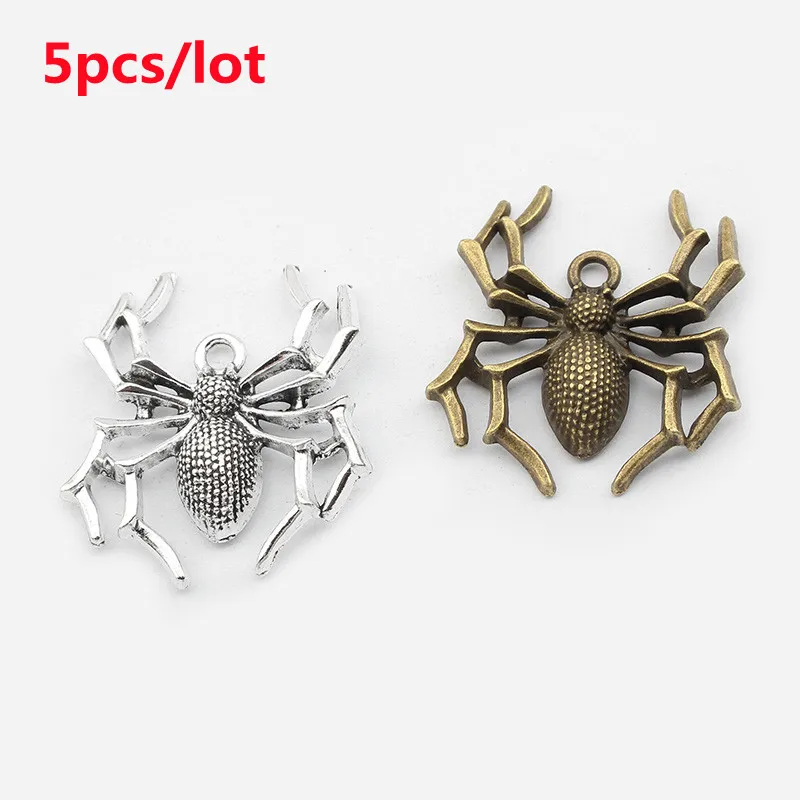 5pcs/lot Antique Bronze /Silver Color Spider Handmade Charms Pendant DIY for Bracelet Necklace Jewelry 31*35mm
5pcs/lot Antique Bronze /Silver Color Spider Handmade Charms Pendant DIY for Bracelet Necklace Jewelry 31*35mm