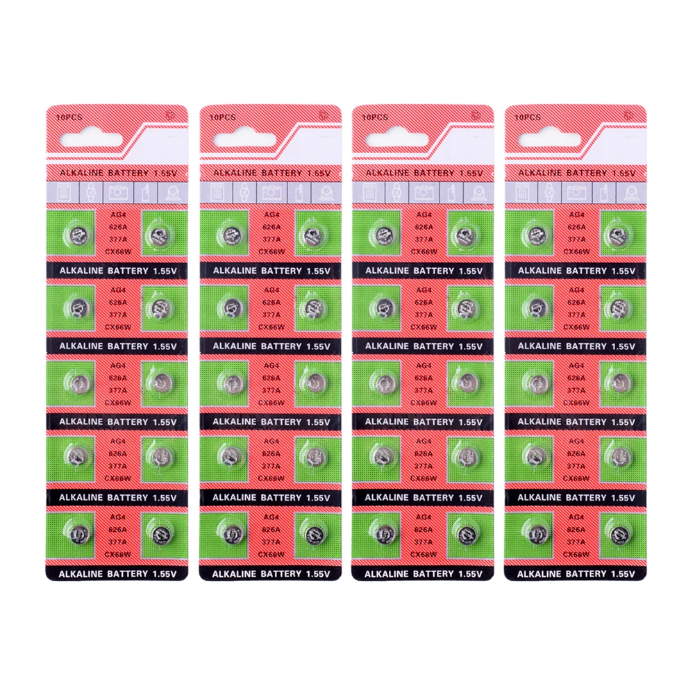 Wholesale 10PCS/1cards AG4 377A 377 LR626 SR626SW SR66 LR66 button cell Watch Coin Battery AG 4 Battery
Wholesale 10PCS/1cards AG4 377A 377 LR626 SR626SW SR66 LR66 button cell Watch Coin Battery AG 4 Battery