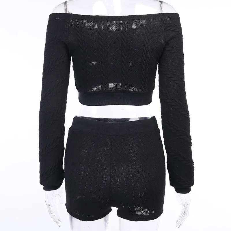 Women's Cropped Top High-Waist Shorts Sets Wrapped Long Sleeve Casual Elastic Twisted Fall Suit
Women's Cropped Top High-Waist Shorts Sets Wrapped Long Sleeve Casual Elastic Twisted Fall Suit