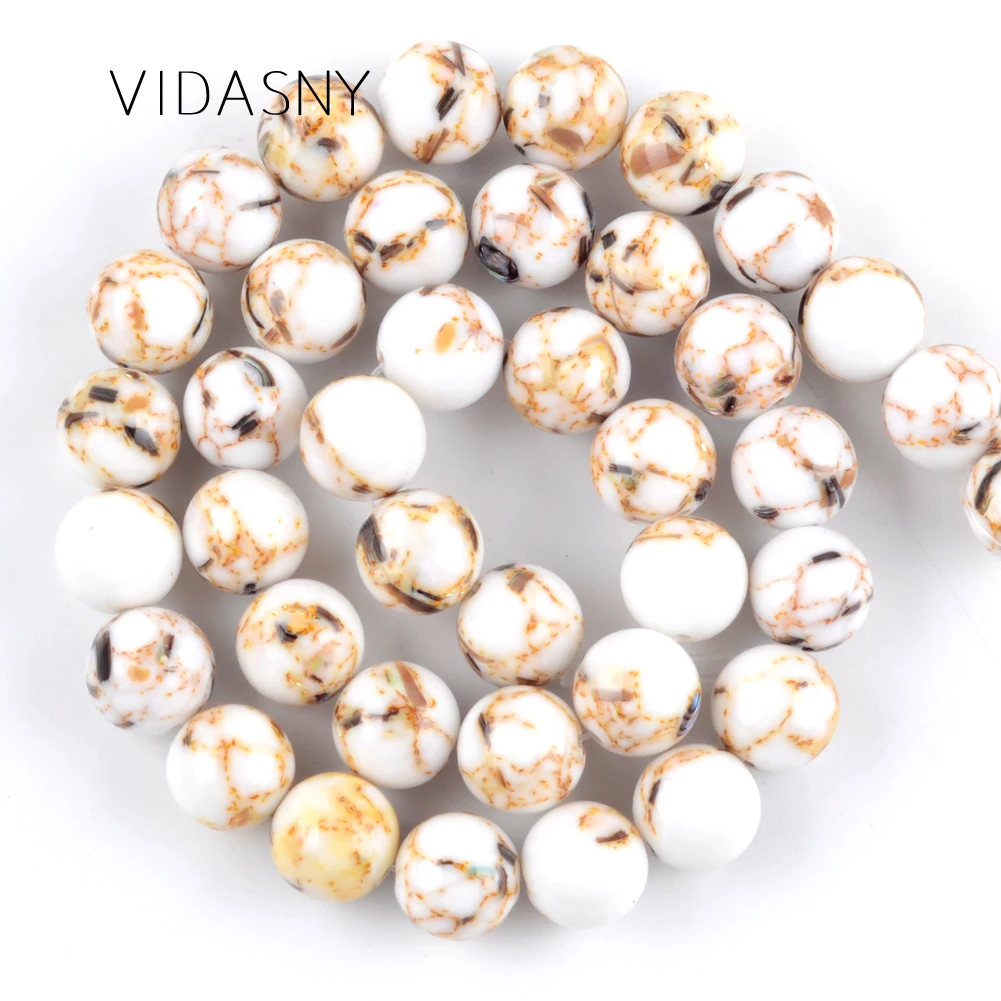 Natural Creamy White Shell Turquoises Stone Beads For Jewelry Making 4 6 8 10 12mm Round Loose Beads Diy Bracelet Necklace 15''
Natural Creamy White Shell Turquoises Stone Beads For Jewelry Making 4 6 8 10 12mm Round Loose Beads Diy Bracelet Necklace 15''