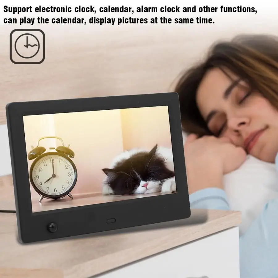7 inch Screen 16:9 Digital Photo Frame 800x480 Electronic Album Picture Music Movie Full Function Good Gift Home Decoration
7 inch Screen 16:9 Digital Photo Frame 800x480 Electronic Album Picture Music Movie Full Function Good Gift Home Decoration