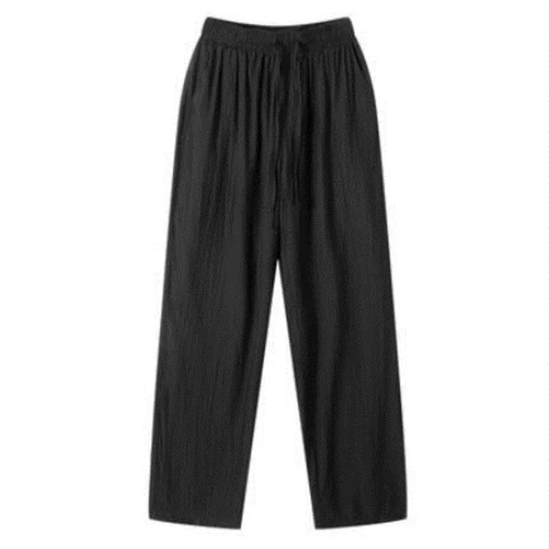 Drawstring Pleated Pants Men's Fashion Casual Wide-leg Pants Men Streetwear Korean Loose Straight Pants Men Oversized 
Drawstring Pleated Pants Men's Fashion Casual Wide-leg Pants Men Streetwear Korean Loose Straight Pants Men Oversized