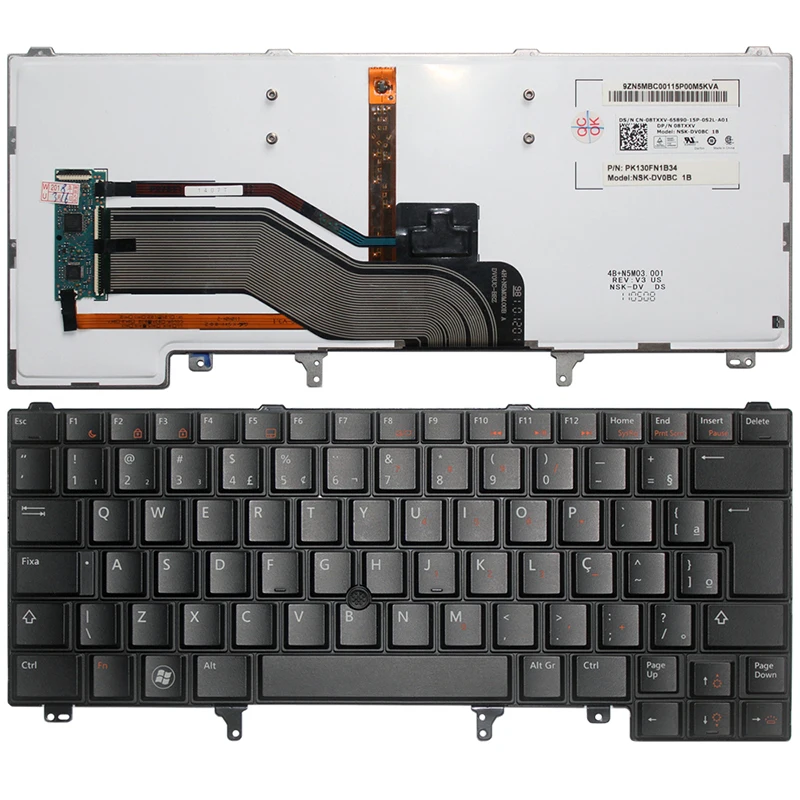Бразильская Клавиатура для ноутбука DELL Latitude E6420 E6320 E6430 E5420 E5430 E6430s, черная, с подсветкой
Бразильская Клавиатура для ноутбука DELL Latitude E6420 E6320 E6430 E5420 E5430 E6430s, черная, с подсветкой