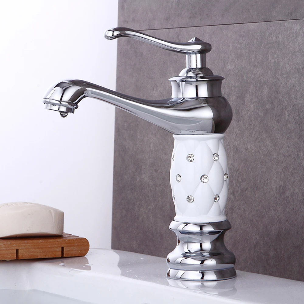 Diamond Basin Mixer Bathroom Faucet Brass/Chrome Single Handle Single Hole Deck Mounted Cold Hot Water Tap torneira banheiro
Diamond Basin Mixer Bathroom Faucet Brass/Chrome Single Handle Single Hole Deck Mounted Cold Hot Water Tap torneira banheiro