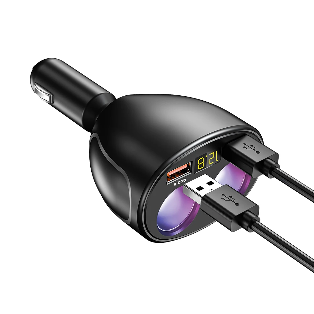 Car Charger Dual USB 2 Port Auto Cigarette Lighter Sockets LED Screen QC3.0 Fast Charging Car Charger Power Adapter Plug
Car Charger Dual USB 2 Port Auto Cigarette Lighter Sockets LED Screen QC3.0 Fast Charging Car Charger Power Adapter Plug