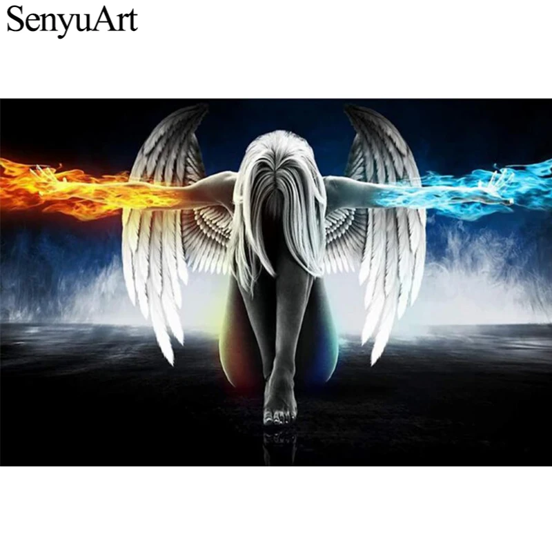 SenyuArt 5D Diamond Painting Full Round Embroidery Picture Mosaic Art Accessories Fire Water Angle Cross Stitch Kits Home Decor
SenyuArt 5D Diamond Painting Full Round Embroidery Picture Mosaic Art Accessories Fire Water Angle Cross Stitch Kits Home Decor
