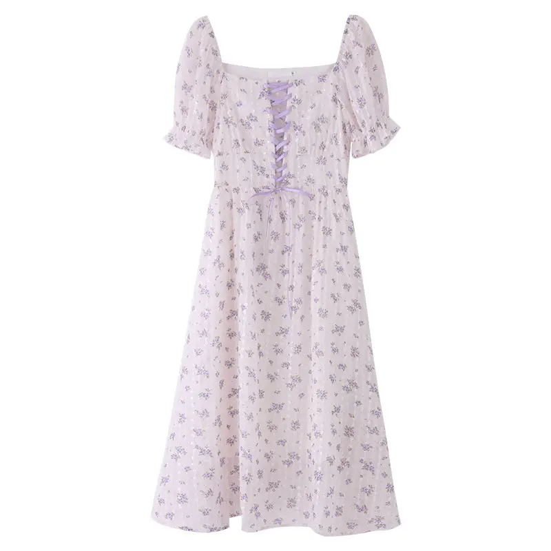 Vintage Kawaii Floral Midi Korean Dress Women Elegant Sweet Print Short Sleeve Dresses Cottagecore Romantic Bandage Dresses 2021
Vintage Kawaii Floral Midi Korean Dress Women Elegant Sweet Print Short Sleeve Dresses Cottagecore Romantic Bandage Dresses 2021