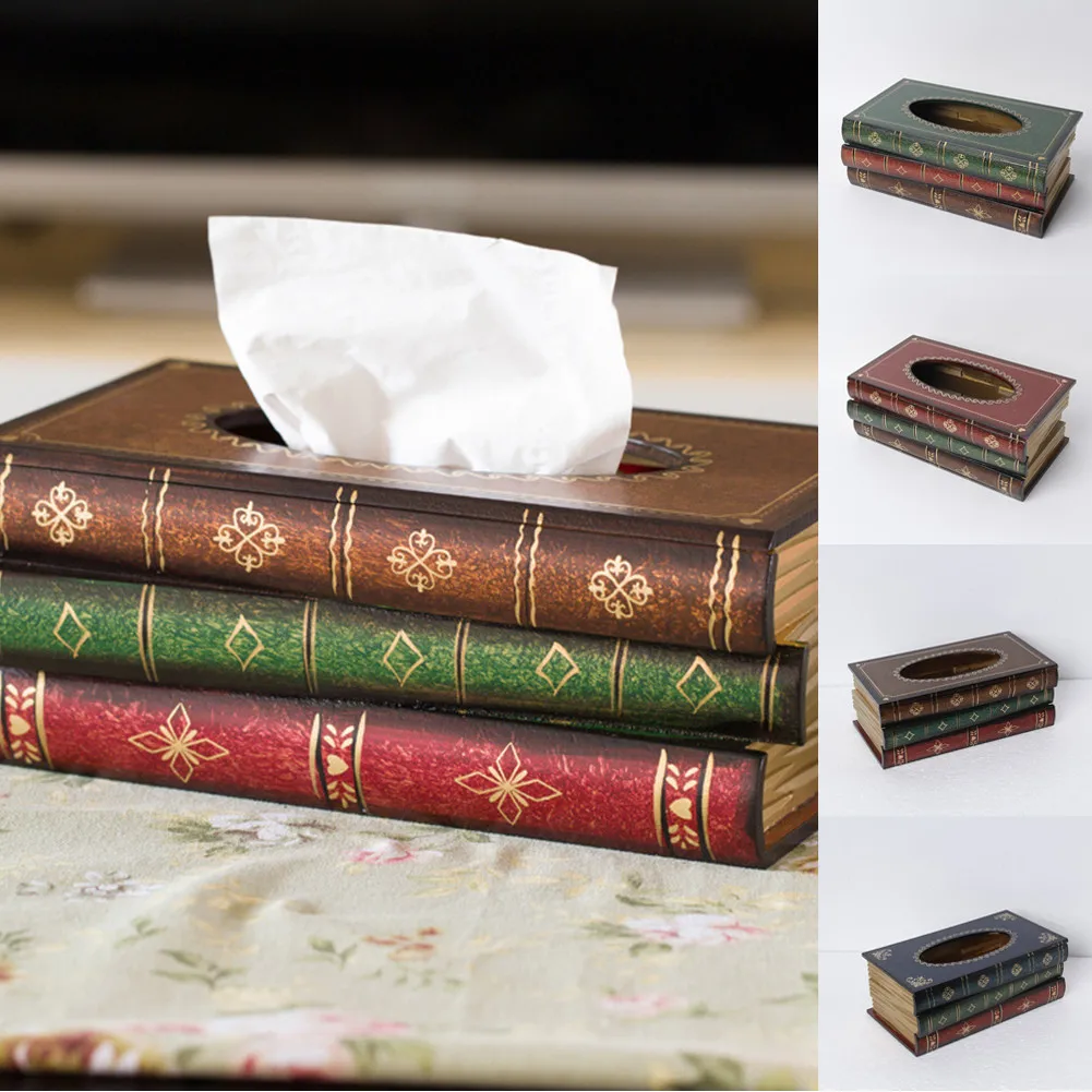 Retro Wood Book Shape Tissue Box Napkin Paper Holder Ring Tissue Storage Box Napkin Holder Hotel Kitchen Wooden Tissue Box
Retro Wood Book Shape Tissue Box Napkin Paper Holder Ring Tissue Storage Box Napkin Holder Hotel Kitchen Wooden Tissue Box