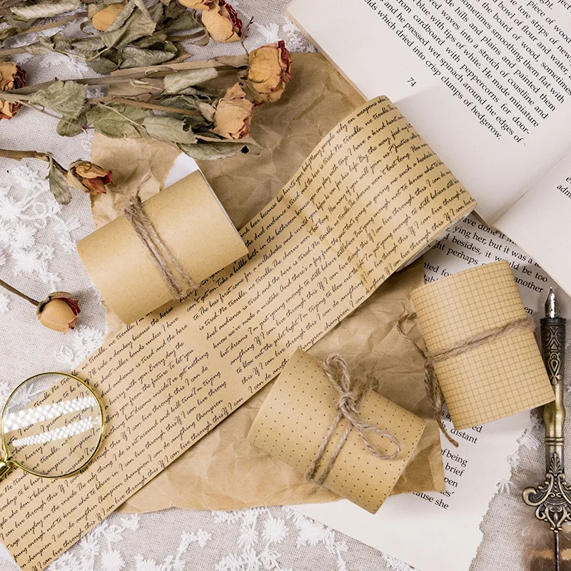 Vintage Kraft Paper Writable Washi Tape Japanese Paper DIY Planner Masking Tape Adhesive Tapes Stickers Decorative Stationery
Vintage Kraft Paper Writable Washi Tape Japanese Paper DIY Planner Masking Tape Adhesive Tapes Stickers Decorative Stationery