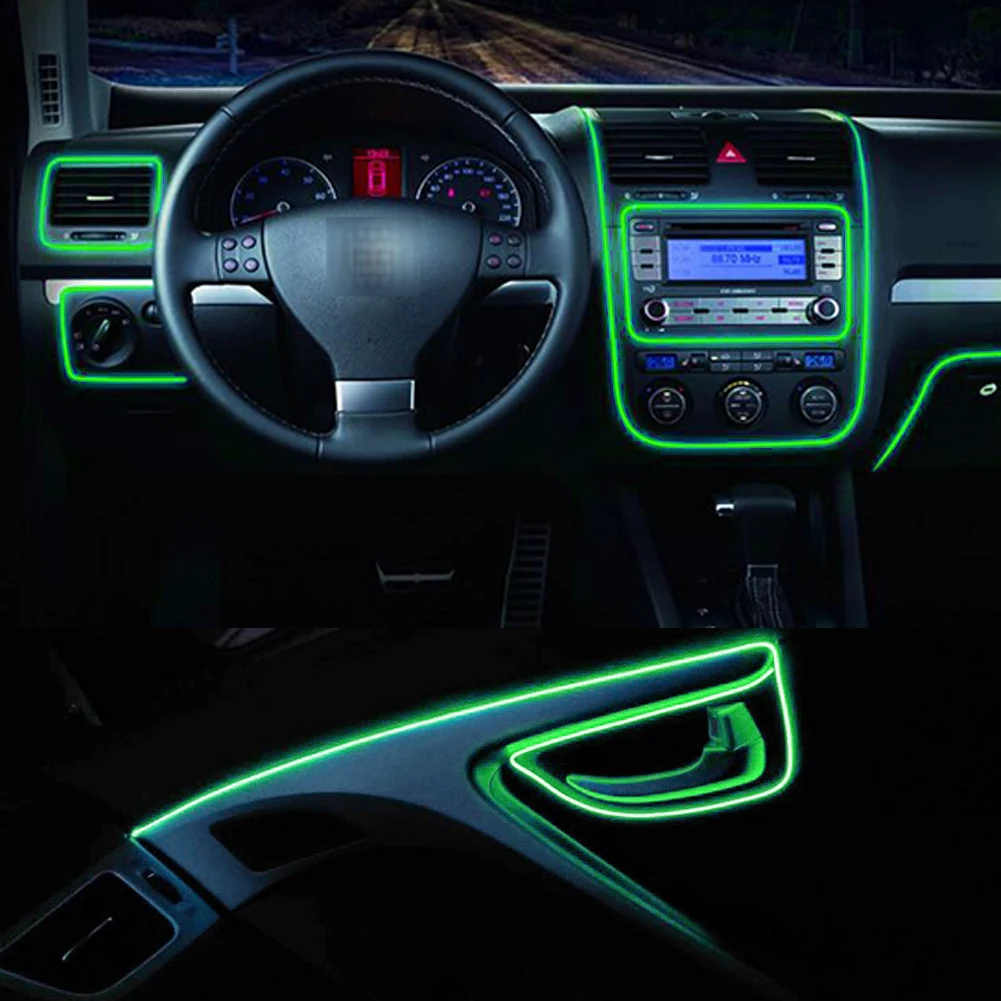 Car Interior Cold Light Atmosphere Lamp Fluorescent Green 3 Meters 12V LED Light Suitable For All Auto Decoration Tools
Car Interior Cold Light Atmosphere Lamp Fluorescent Green 3 Meters 12V LED Light Suitable For All Auto Decoration Tools