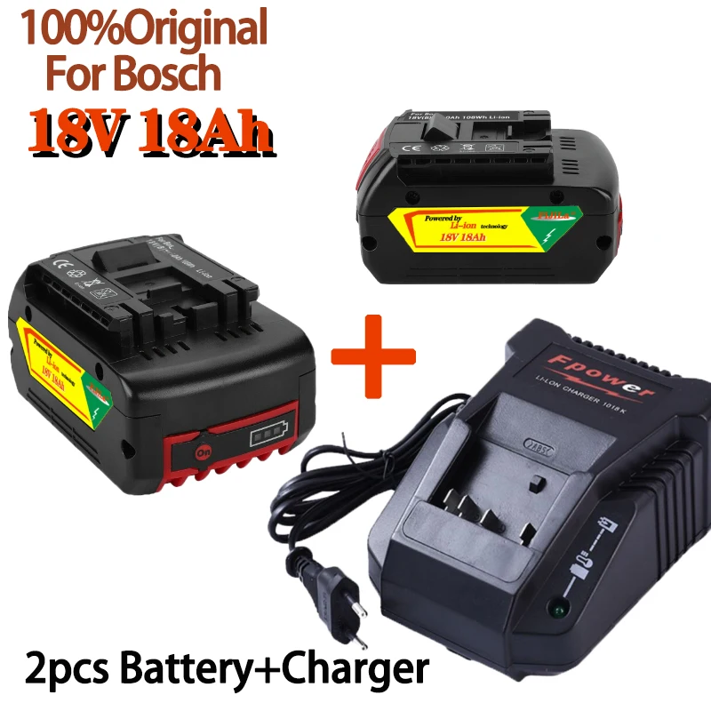 100% 18V18000mAh Rechargeable For Bosch 18V Battery Backup 18.0Ah Portable Replacement BAT609 Indicator light+3A Battery Charger
100% 18V18000mAh Rechargeable For Bosch 18V Battery Backup 18.0Ah Portable Replacement BAT609 Indicator light+3A Battery Charger