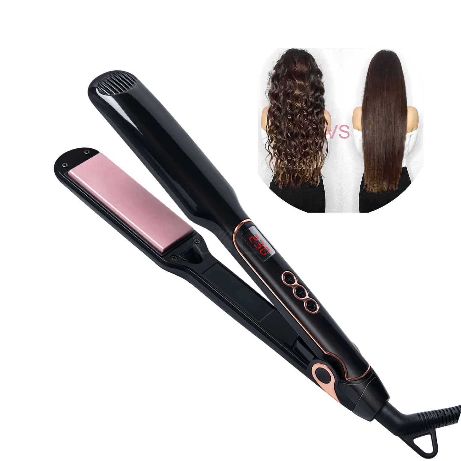 Professional Hair Straightener Flat Iron with LCD Digital Display Hair Styling Tool Hair Iron
Professional Hair Straightener Flat Iron with LCD Digital Display Hair Styling Tool Hair Iron