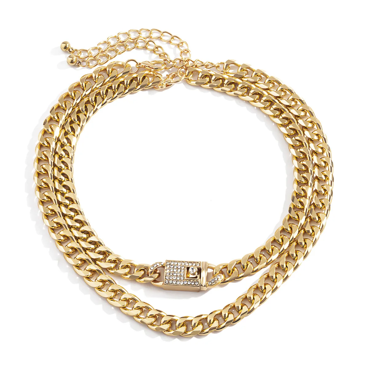 Punk 2Pcs/Set Luxury Rhinestone Iced Out Chain Stainless Steel Choker Necklaces for Women Hip Hop Thick Miami Cuban Necklace
Punk 2Pcs/Set Luxury Rhinestone Iced Out Chain Stainless Steel Choker Necklaces for Women Hip Hop Thick Miami Cuban Necklace