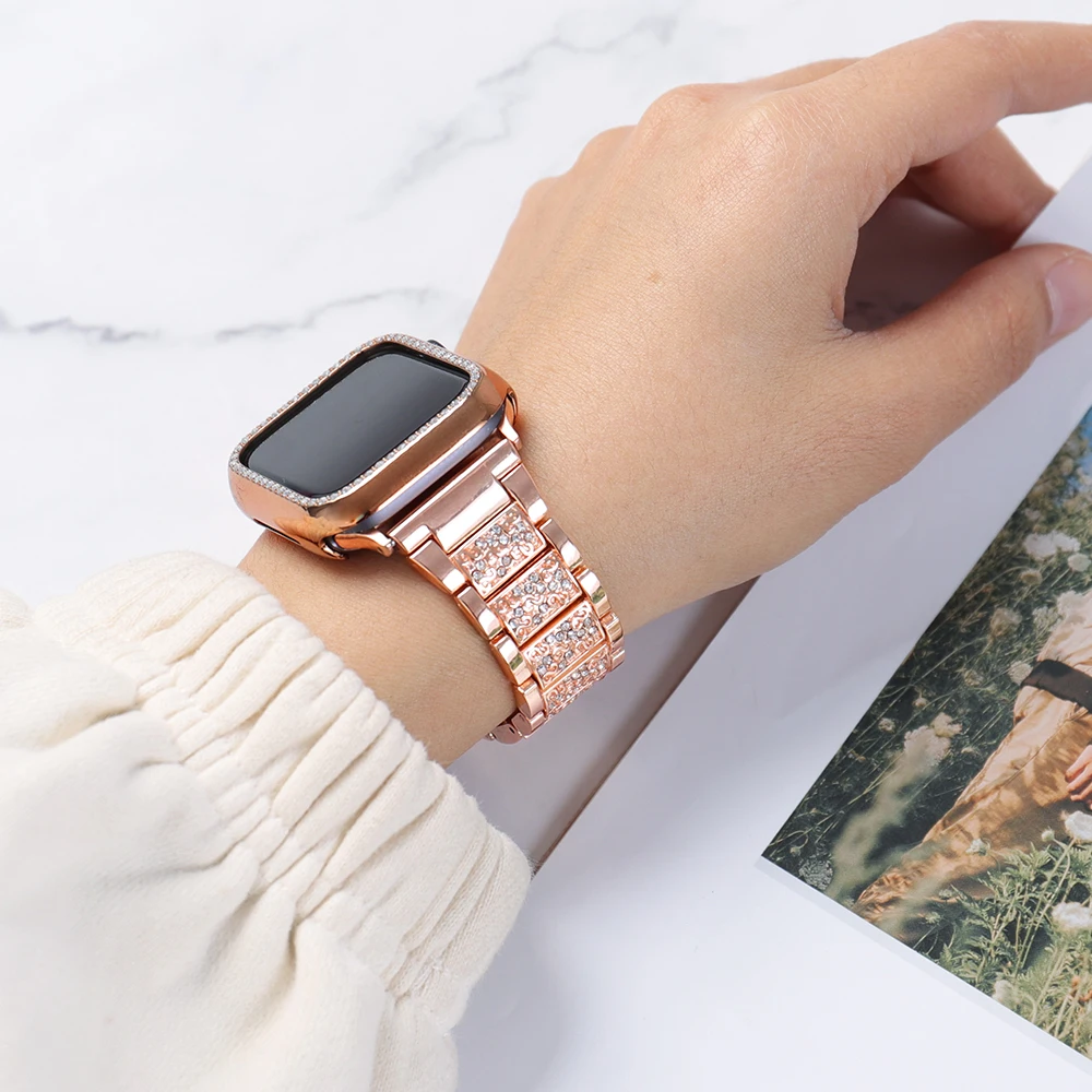 Stainless Steel Strap for Apple Watch 6 SE 40mm 44mm 38mm 42mm Women's Diamond Band on iWatch Series 5 4 3 21 Watchband Bracelet
Stainless Steel Strap for Apple Watch 6 SE 40mm 44mm 38mm 42mm Women's Diamond Band on iWatch Series 5 4 3 21 Watchband Bracelet