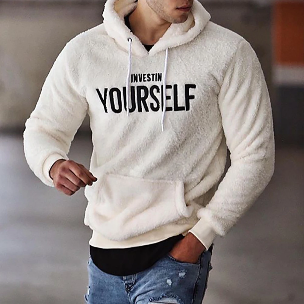 Men's Winter Hoodies Long Sleeve Casual Flannel Soft Pullover Tops Mens Plus Velvet Warm Winter Tunics Fashion Letter Print Tops
Men's Winter Hoodies Long Sleeve Casual Flannel Soft Pullover Tops Mens Plus Velvet Warm Winter Tunics Fashion Letter Print Tops