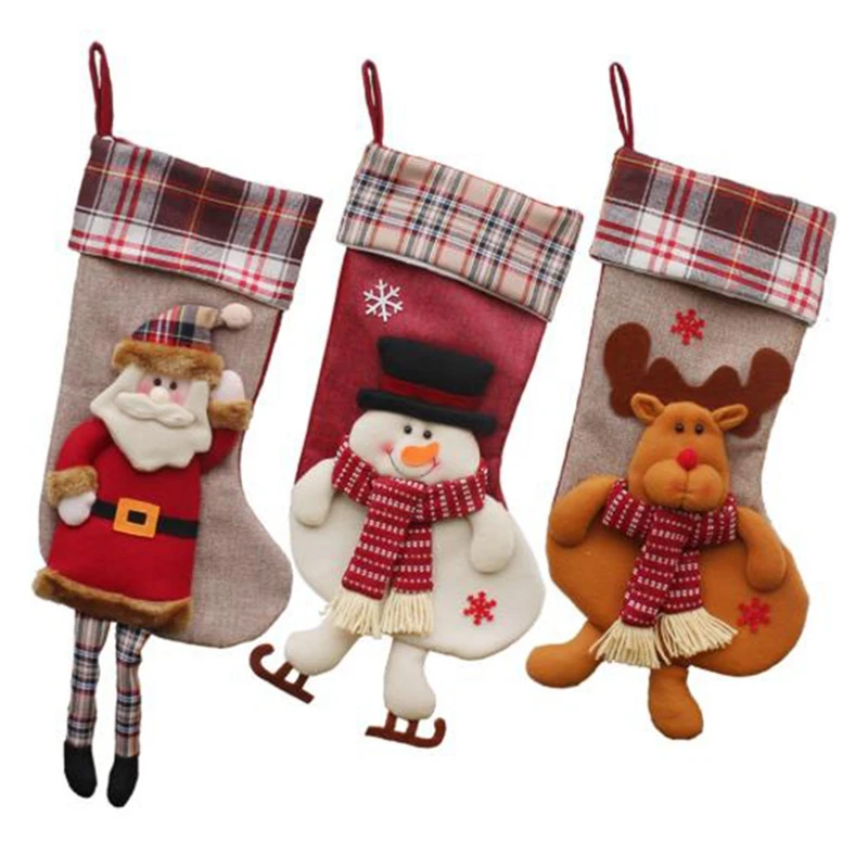 3Pcs Santa Snowman Reindeer Xmas Fireplace Hanging Stockings Decoration Stockings Christmas Decoration 50X27cm
3Pcs Santa Snowman Reindeer Xmas Fireplace Hanging Stockings Decoration Stockings Christmas Decoration 50X27cm