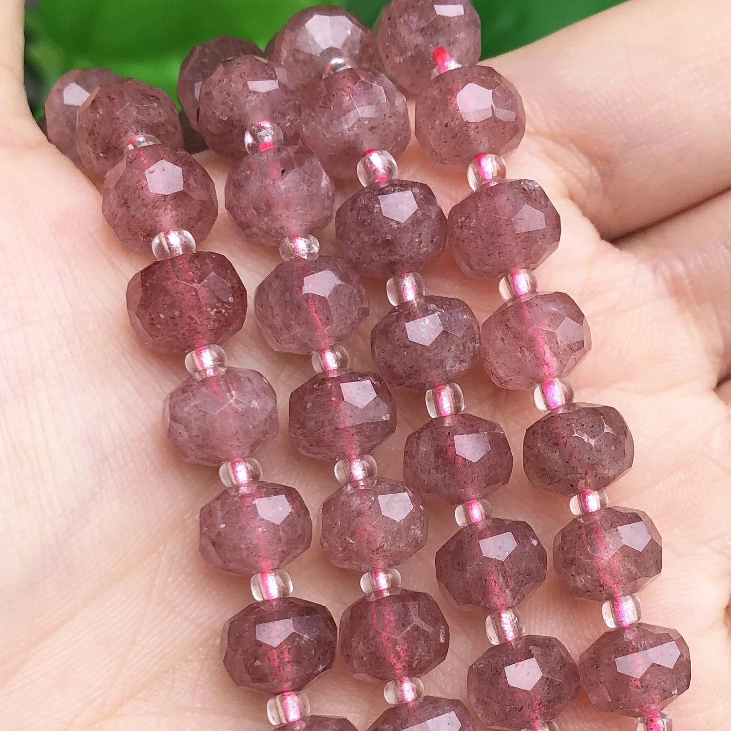 Natural Faceted Strawberry Quartz Gem Stone Beads Column Shape Loose Beads for Jewelry Making DIY Bracelet Accessories 7.5''
Natural Faceted Strawberry Quartz Gem Stone Beads Column Shape Loose Beads for Jewelry Making DIY Bracelet Accessories 7.5''