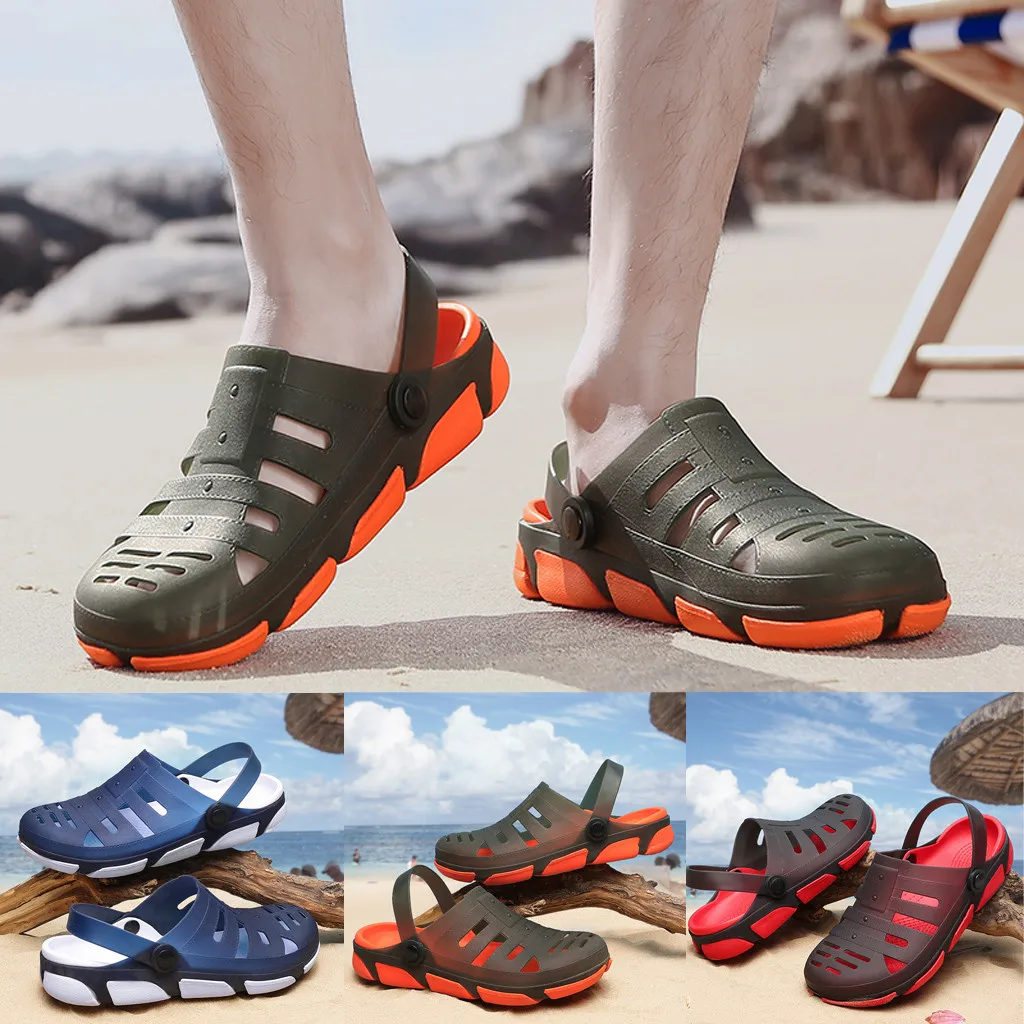 2020 Summer Mens Casual Flats Holes Light Weigh Slippers Beach Breathable Hole Shoe fashion flat Round Toe slipper
2020 Summer Mens Casual Flats Holes Light Weigh Slippers Beach Breathable Hole Shoe fashion flat Round Toe slipper