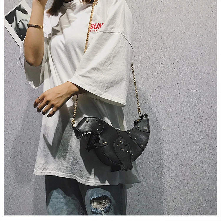 Fashion 3D Dinosaur Design Rivets Girl's Chain Purse Shoulder Bag Crossbody Bag for Women Pu Leather Handbags Cltuch Bag
Fashion 3D Dinosaur Design Rivets Girl's Chain Purse Shoulder Bag Crossbody Bag for Women Pu Leather Handbags Cltuch Bag