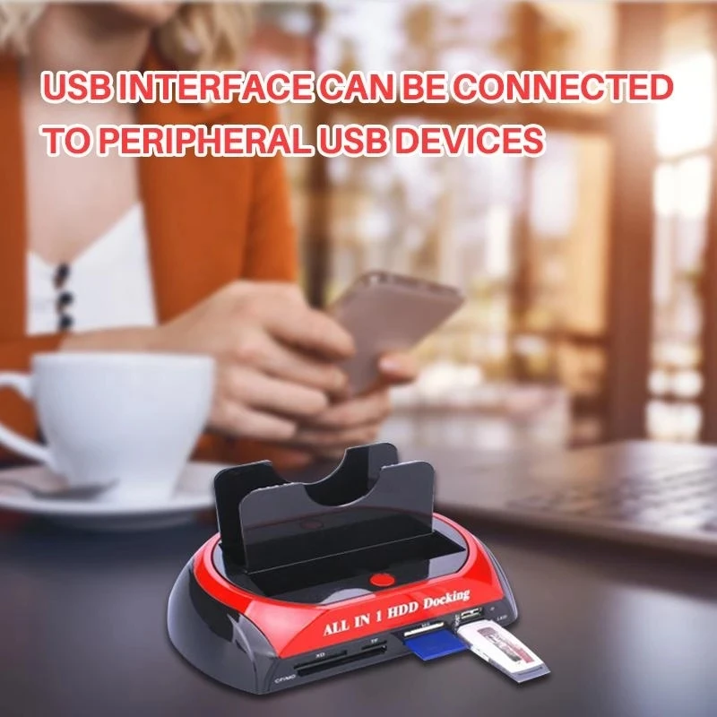Hard Drive Docking Station Dual Slots USB 3.0 to SATA IDE HDD Docking Station With Card Reader for 2.5 3.5 Inch IDE FKU6
Hard Drive Docking Station Dual Slots USB 3.0 to SATA IDE HDD Docking Station With Card Reader for 2.5 3.5 Inch IDE FKU6