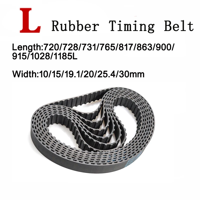 1piece Black Rubber L Timing Belt Drive Belts Trapezoidal Tooth Pitch=9.525mm 720/728/731/765/817/863/900/915/1028/1185L
1piece Black Rubber L Timing Belt Drive Belts Trapezoidal Tooth Pitch=9.525mm 720/728/731/765/817/863/900/915/1028/1185L