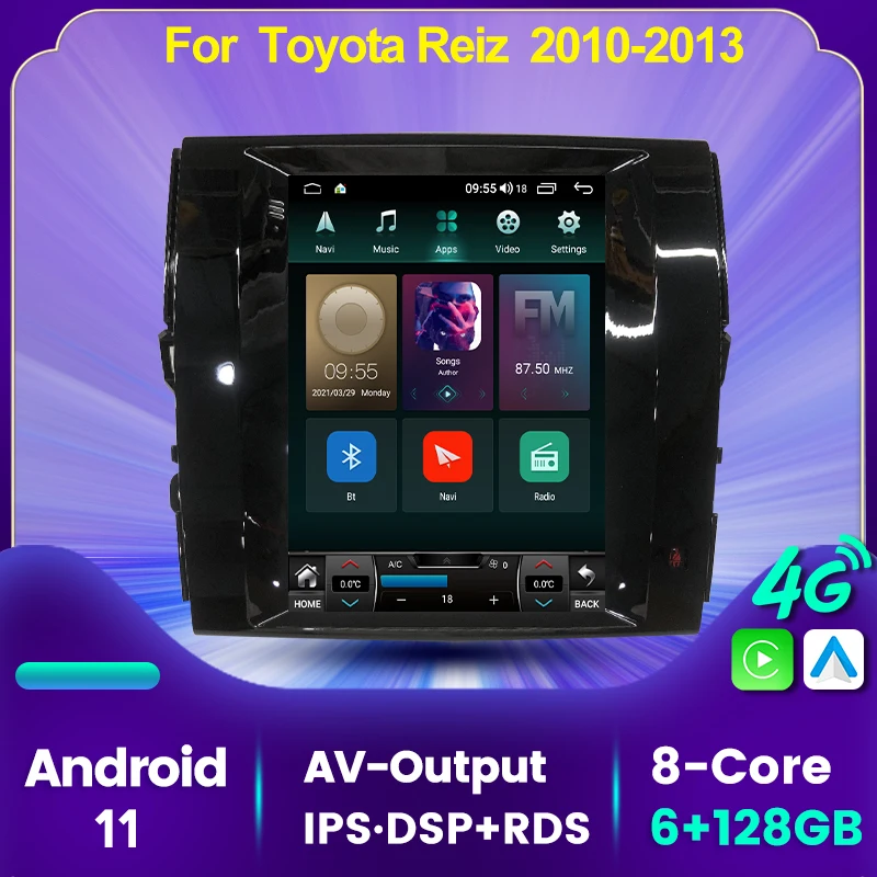 Автомобильный радиоприемник Carplay 6G + 128GB Android 11 для Toyota Reiz 2010 2011 2012 2013 мультимедийный плеер GPS навигация Тесла IPS экран
Автомобильный радиоприемник Carplay 6G + 128GB Android 11 для Toyota Reiz 2010 2011 2012 2013 мультимедийный плеер GPS навигация Тесла IPS экран