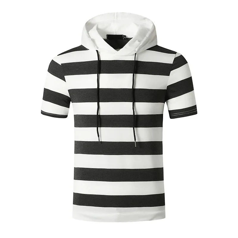 Striped Gym Hooded Sports Short Sleeve T Shirt Men Tops Summer Fitness Slim Fit Camiseta Hombre Streetwear Men Clothing
Striped Gym Hooded Sports Short Sleeve T Shirt Men Tops Summer Fitness Slim Fit Camiseta Hombre Streetwear Men Clothing