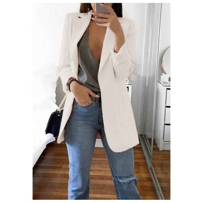 2021 Casual Suit Coat Fashion Lapel Slim Cardigan Temperament Suit Coat Woman Suit Blazer
2021 Casual Suit Coat Fashion Lapel Slim Cardigan Temperament Suit Coat Woman Suit Blazer