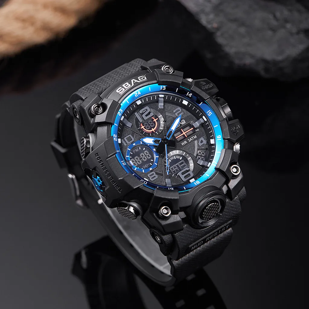 

SBAO Relgio Sport Watch Men Digital LED Electronic Watches TPU Quartz Wristwatches Relogio Inteligente Smart Watch