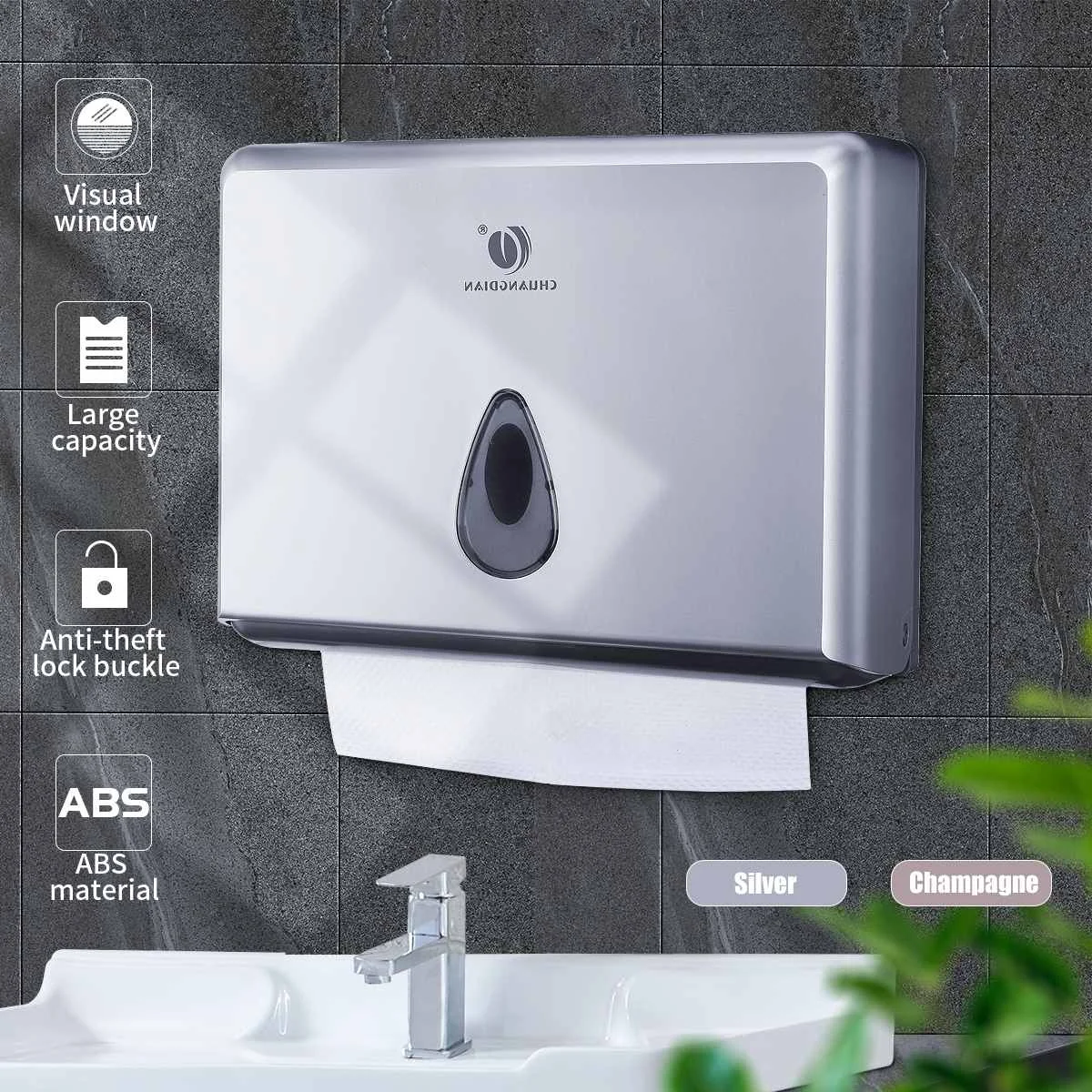 Wall-mounted Bathroom Tissue Dispenser Tissue Box Holder for 200PCS Multifold Paper Towels Kitchen Toilet Paper Boxes Holder
Wall-mounted Bathroom Tissue Dispenser Tissue Box Holder for 200PCS Multifold Paper Towels Kitchen Toilet Paper Boxes Holder