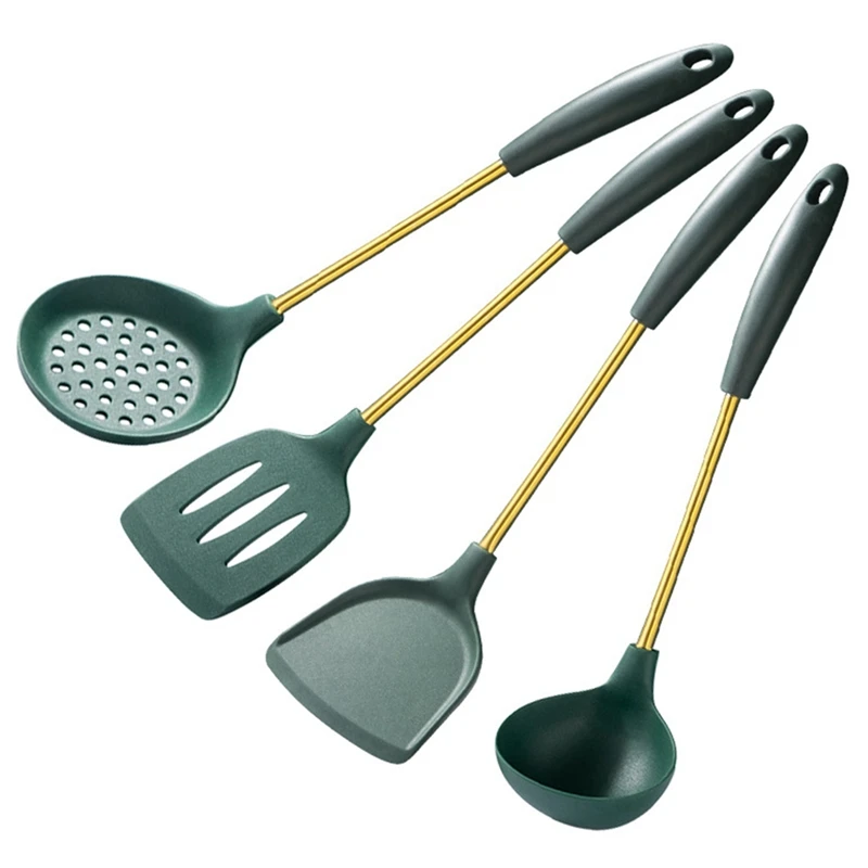 Stainless Steel Silicone Kitchenware Set Household High Temperature Resistant Non-Stick Pan Frying Shovel Spoon
Stainless Steel Silicone Kitchenware Set Household High Temperature Resistant Non-Stick Pan Frying Shovel Spoon