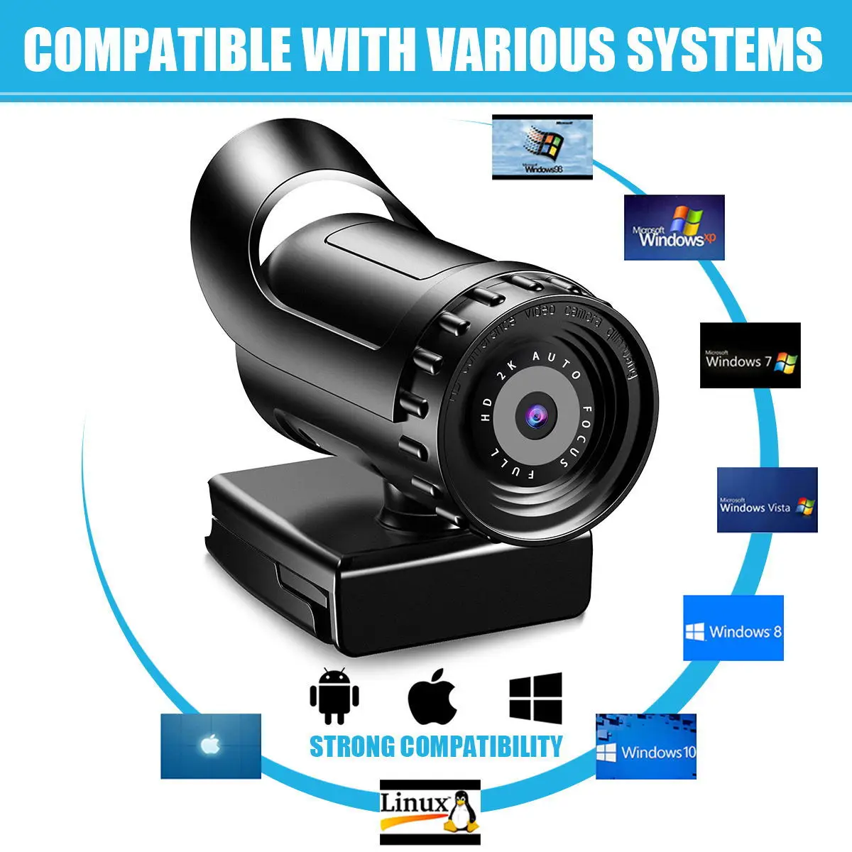 Full HD Web Camera With Microphone Webcam 4K 2K 1080P USB Web Cam For PC Computer YouTube Live Video Mini Photographic Camera 4K
Full HD Web Camera With Microphone Webcam 4K 2K 1080P USB Web Cam For PC Computer YouTube Live Video Mini Photographic Camera 4K