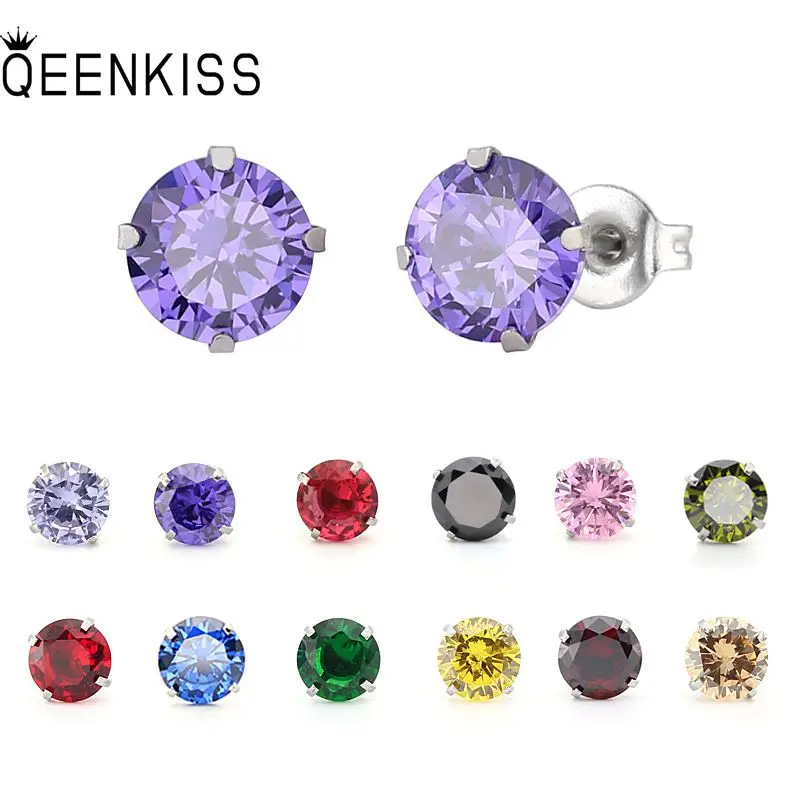 QEENKISS EG812 Fine Jewelry Wholesale Fashion Hot Woman Man 5mm AAA Zircon Punk Rock Roll Titanium Stainless Steel Stud Earrings
QEENKISS EG812 Fine Jewelry Wholesale Fashion Hot Woman Man 5mm AAA Zircon Punk Rock Roll Titanium Stainless Steel Stud Earrings