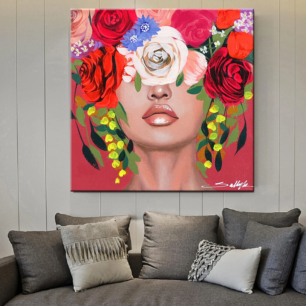 Wall Art Floral Head Flower Woman Abstract Fashion Lady Head Flower Canvas Painting Printed Modular Pictures Beauty Home Decor
Wall Art Floral Head Flower Woman Abstract Fashion Lady Head Flower Canvas Painting Printed Modular Pictures Beauty Home Decor