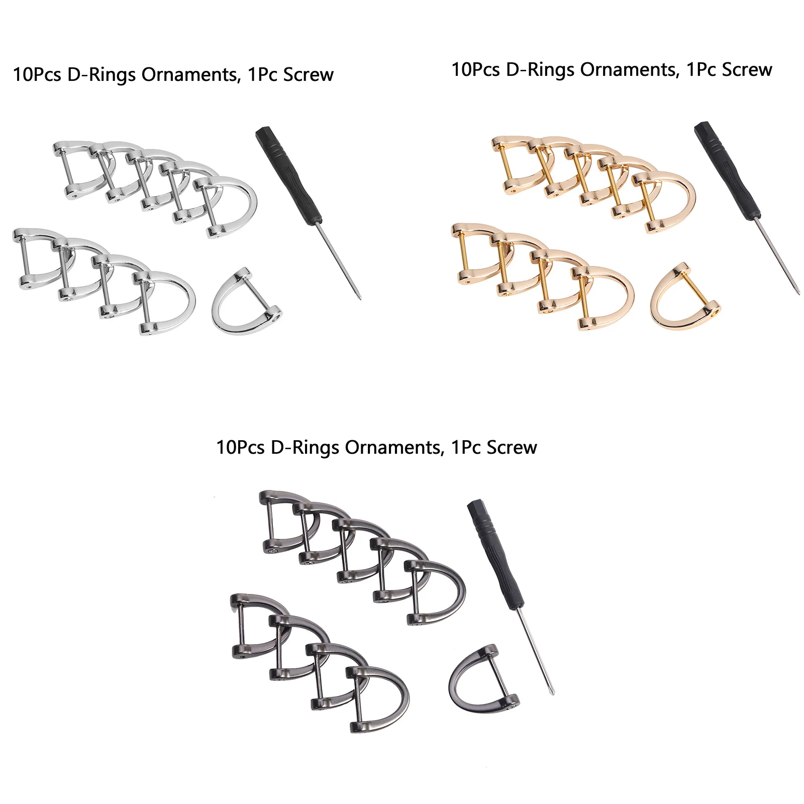 10Pcs D-Rings Horseshoe Buckle Metal Detachable Open Screw Shackle Clasp For DIY Leather Craft Bag Strap Belt Shoulder Webbing 
10Pcs D-Rings Horseshoe Buckle Metal Detachable Open Screw Shackle Clasp For DIY Leather Craft Bag Strap Belt Shoulder Webbing
